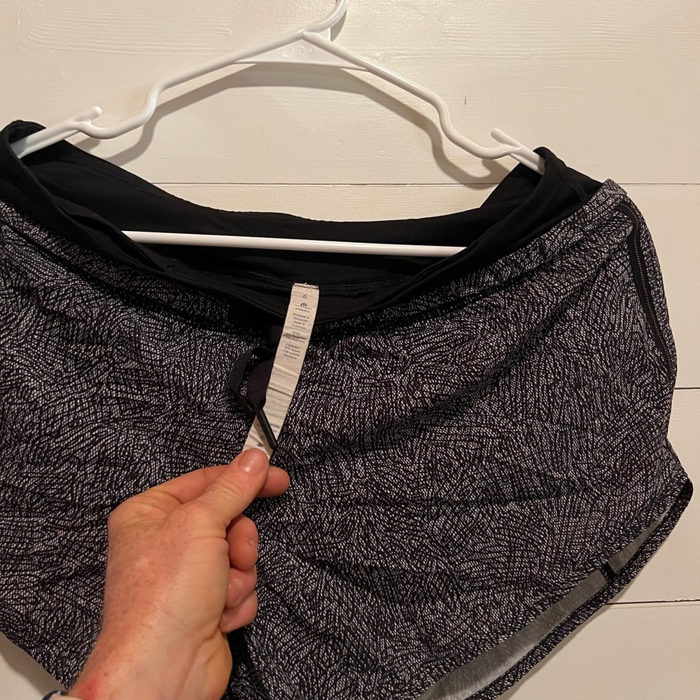 lululemon athletica Black and White Athletic Shorts